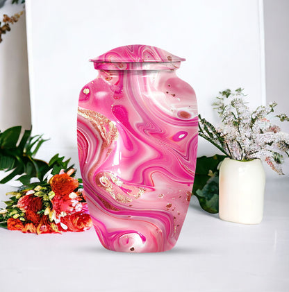 Pastel Swirl Urn for adult ashes.