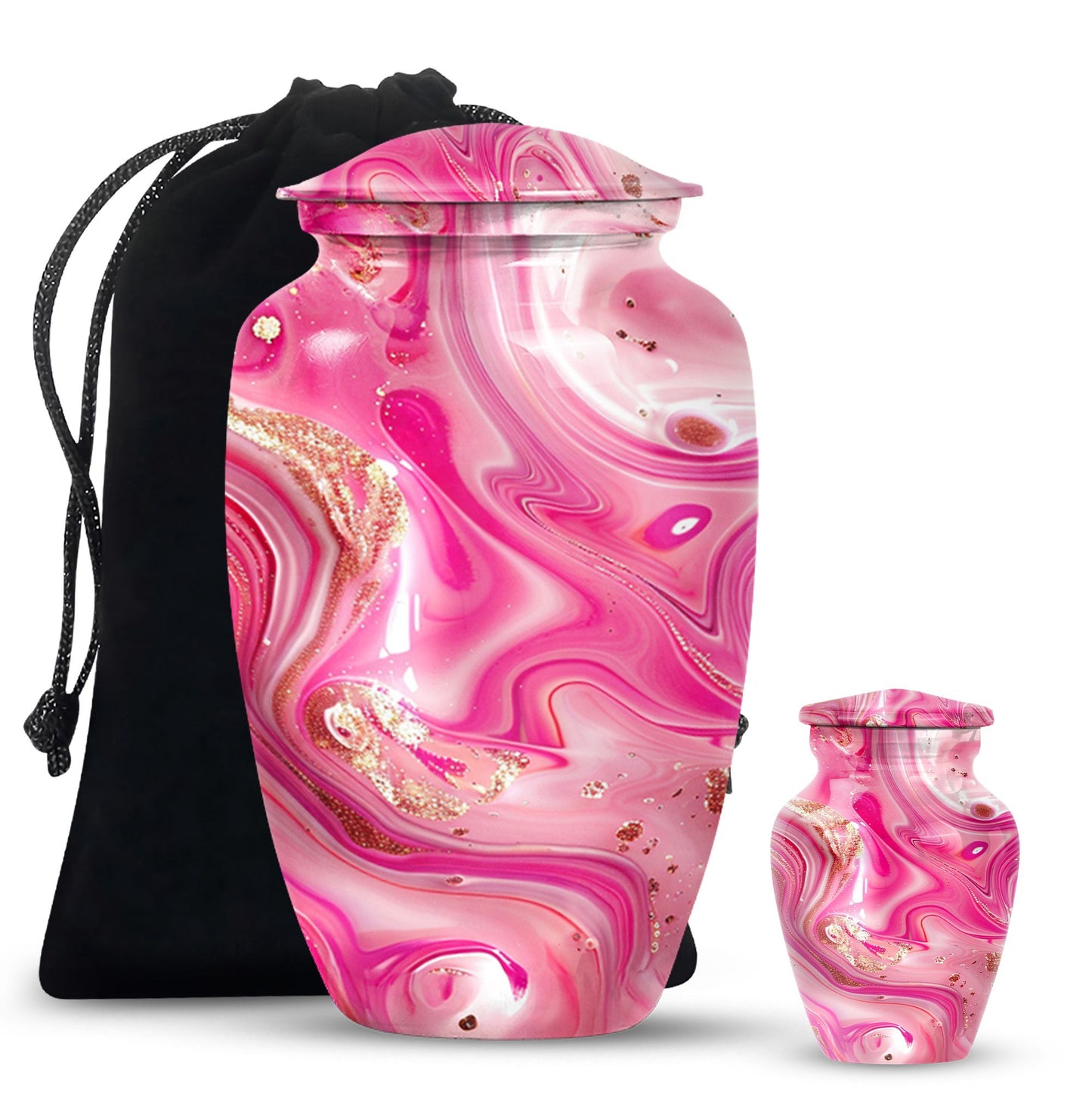 Pastel Swirl Urn for adult ashes.
