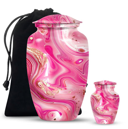 Pastel Swirl Urn for adult ashes.