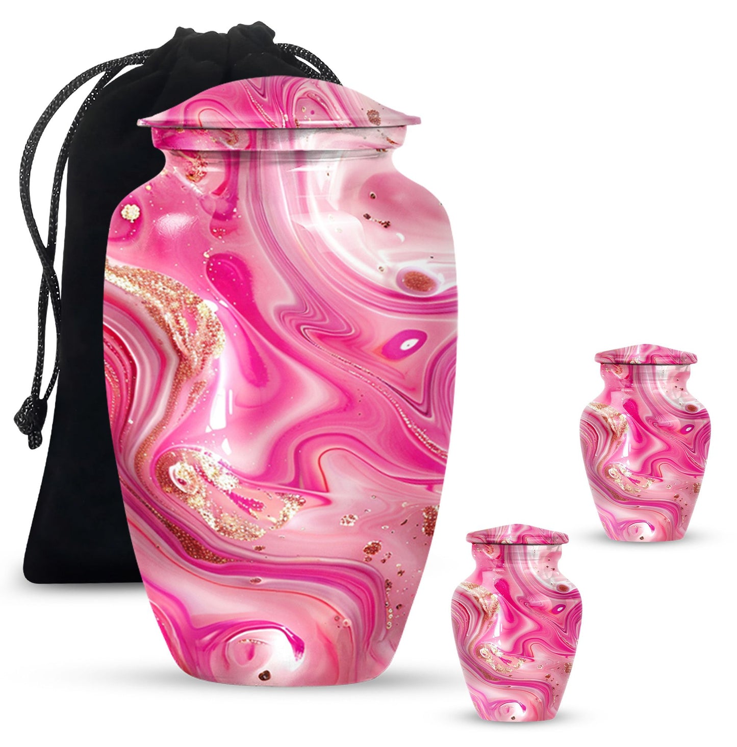 Pastel Swirl Urn for adult ashes.