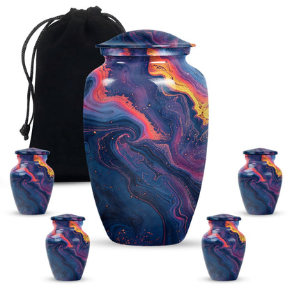 Pastel Swirl Urn for adult female cremation ashes