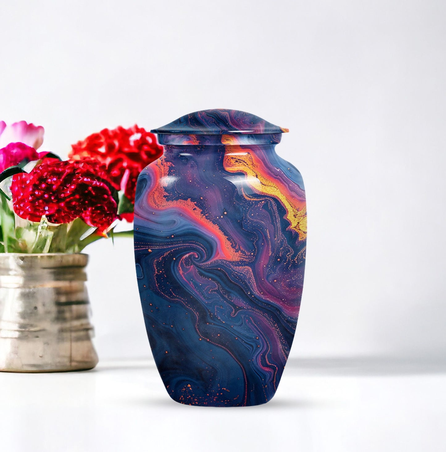 Pastel Swirl Urn for adult female cremation ashes