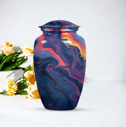 Pastel Swirl Urn for adult female cremation ashes