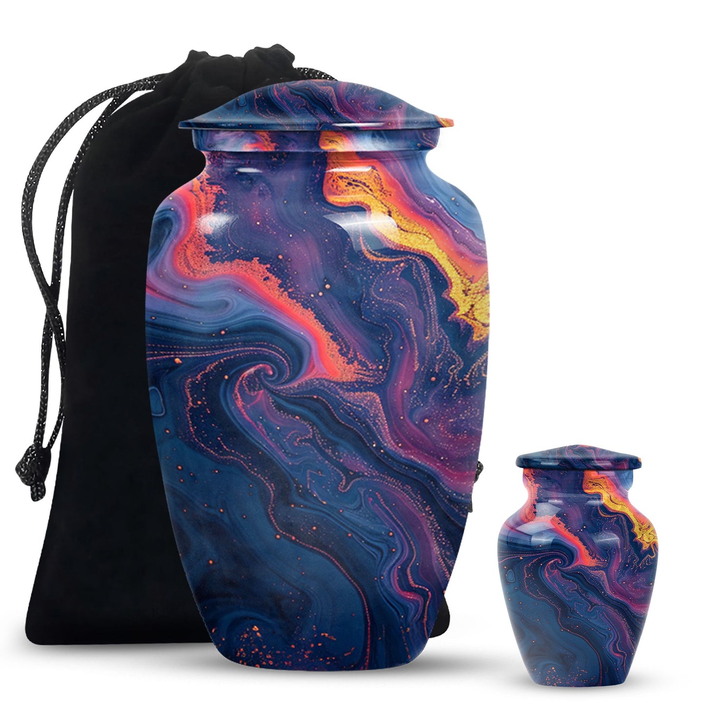 Pastel Swirl Urn for adult female cremation ashes