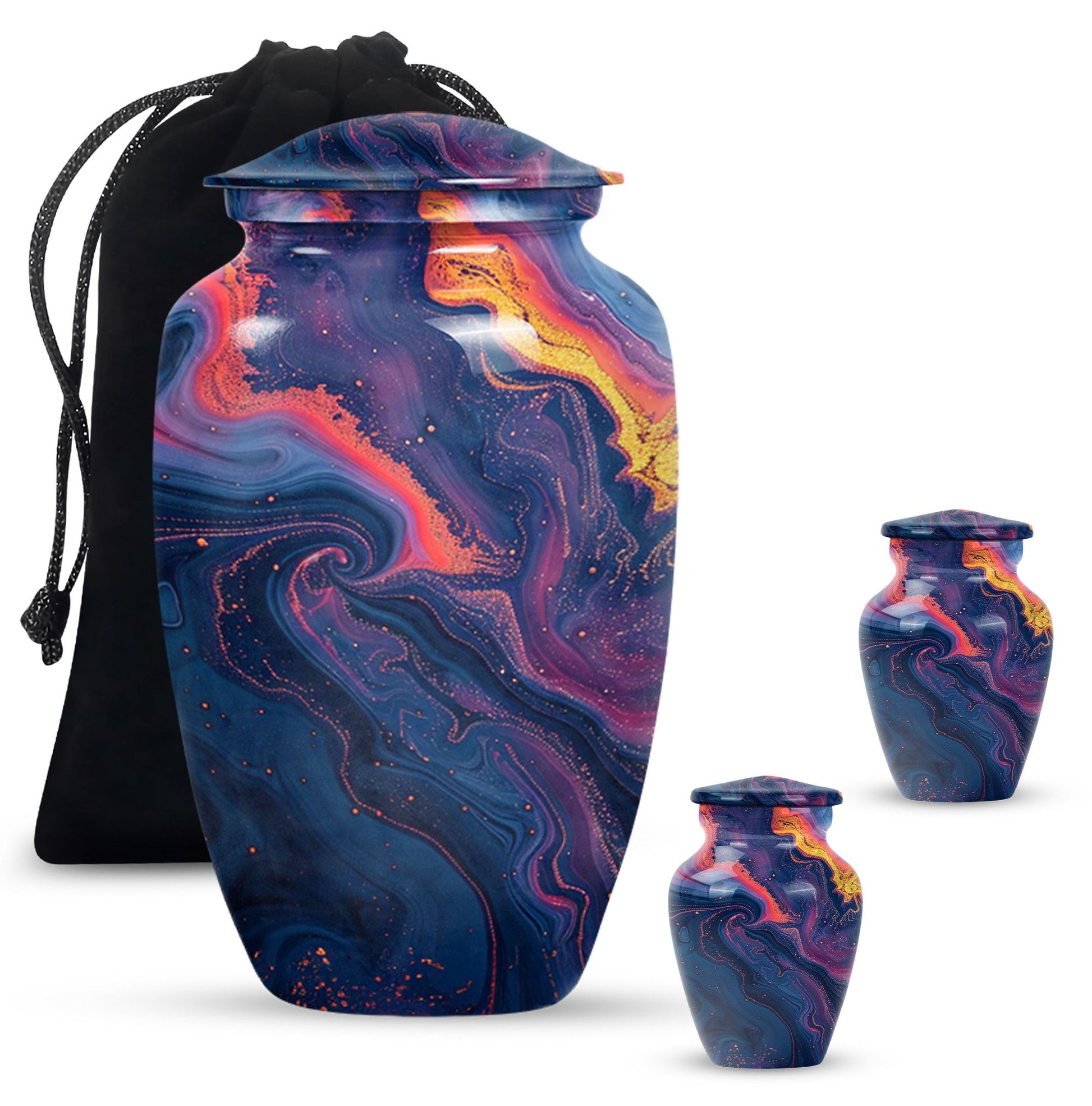 Pastel Swirl Urn for adult female cremation ashes