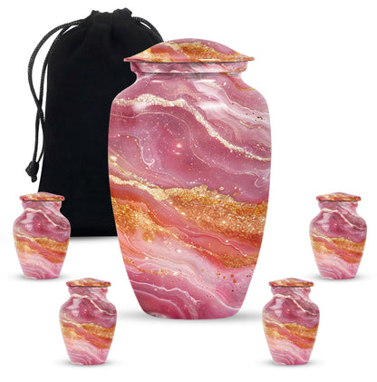 Pastel Swirl Urn for adult ashes.
