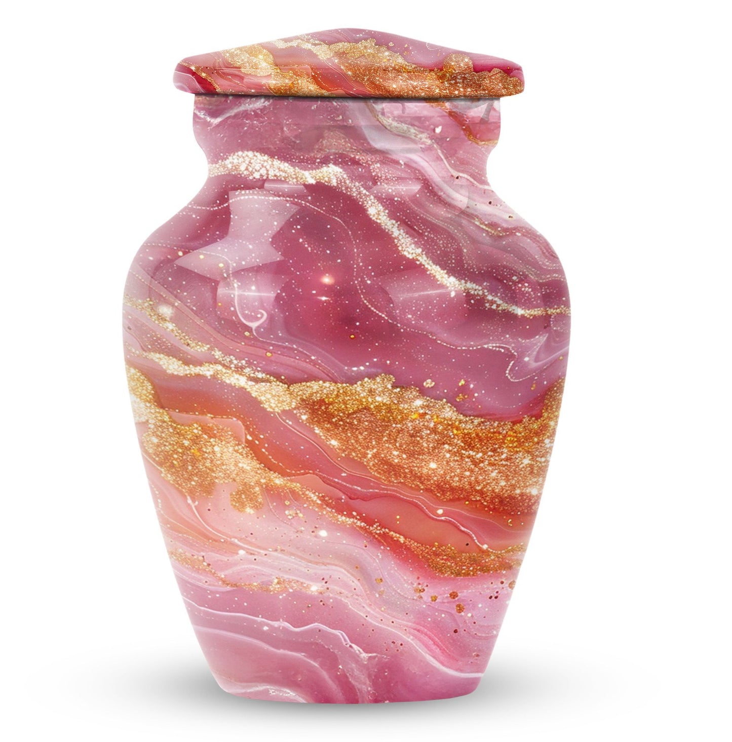 Pastel Swirl Urn for adult ashes.