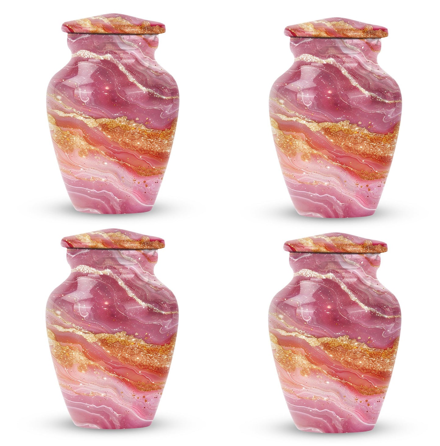 Pastel Swirl Urn for adult ashes.