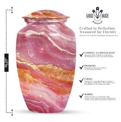 Pastel Swirl Urn for adult ashes.