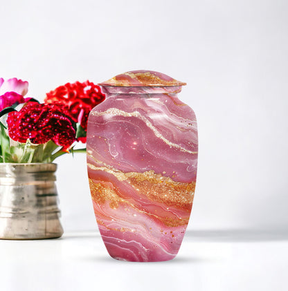 Pastel Swirl Urn for adult ashes.