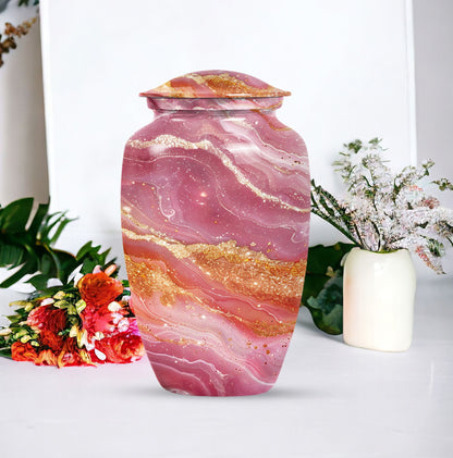 Pastel Swirl Urn for adult ashes.