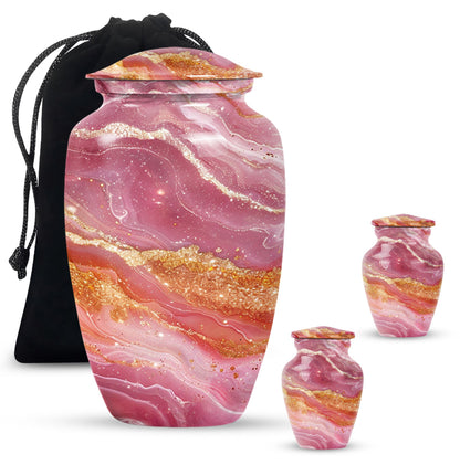Pastel Swirl Urn for adult ashes.