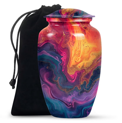 Pastel Swirl Cremation Urn