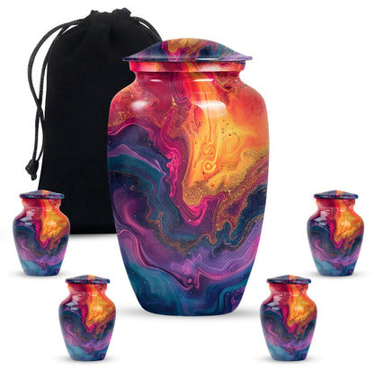 Pastel Swirl Cremation Urn