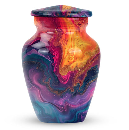 Pastel Swirl Cremation Urn