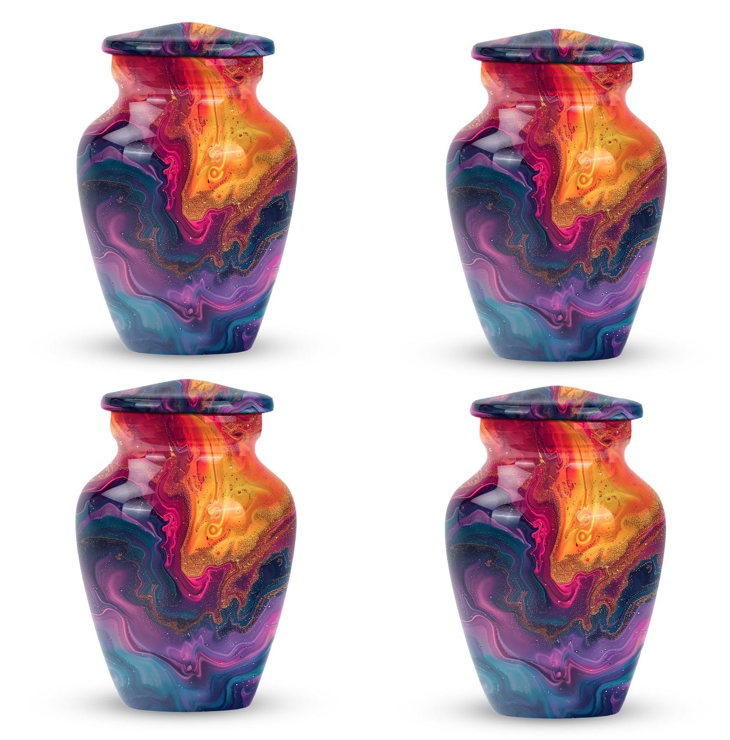 Pastel Swirl Cremation Urn