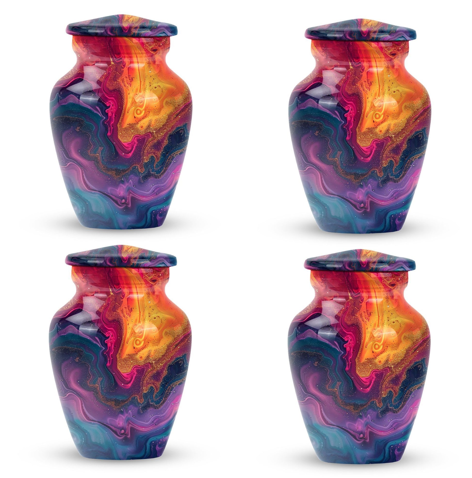 Pastel Swirl Cremation Urn
