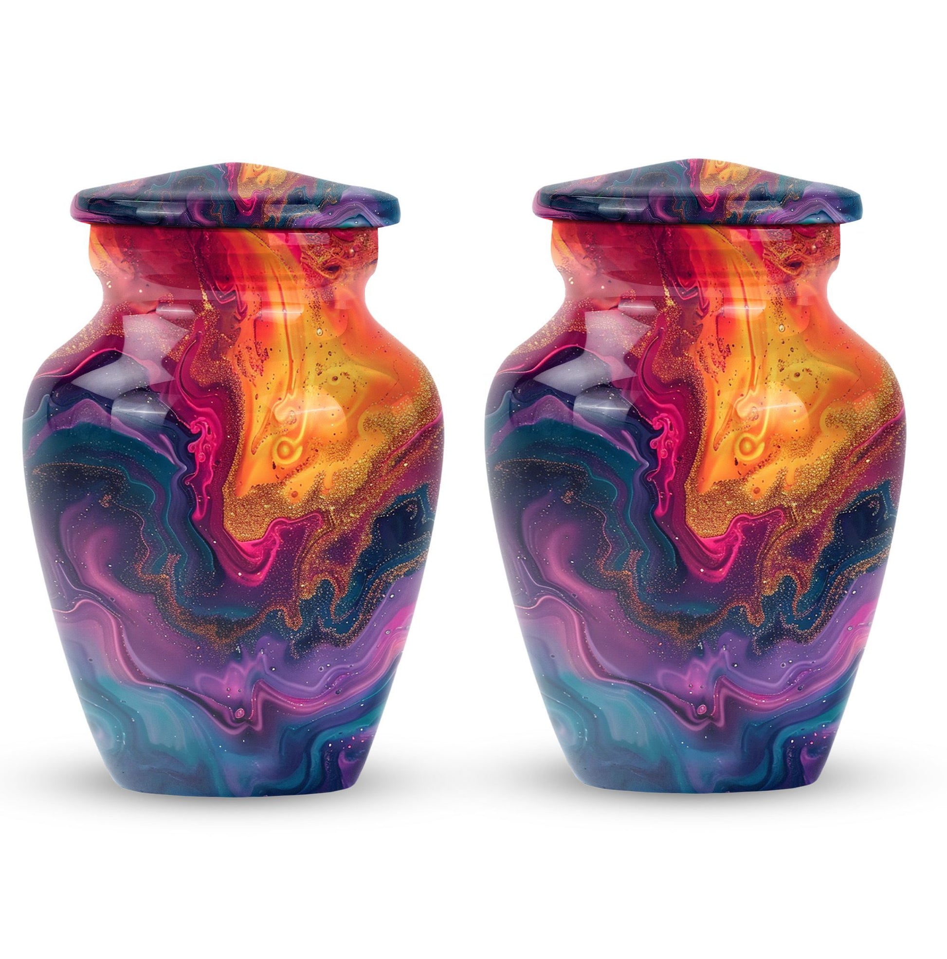 Pastel Swirl Cremation Urn