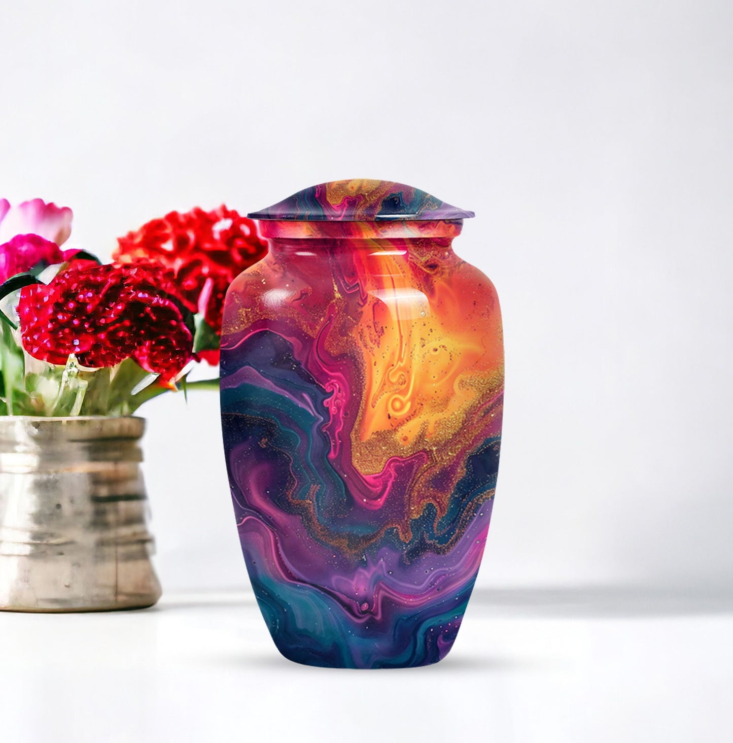 Pastel Swirl Cremation Urn