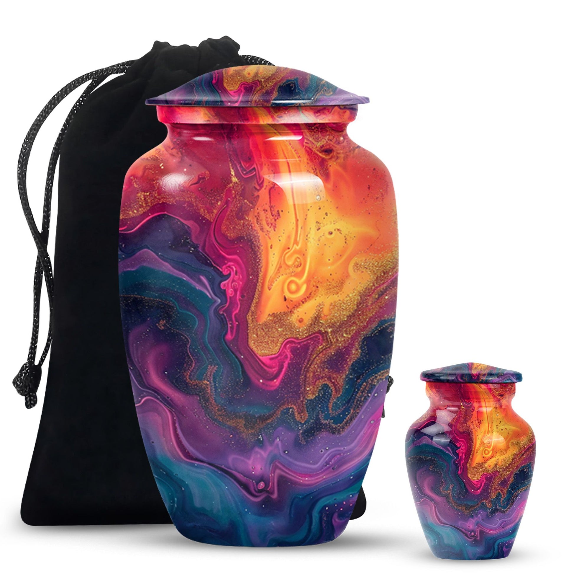 Pastel Swirl Cremation Urn