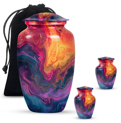 Pastel Swirl Cremation Urn