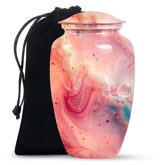 pastel swirl urn for human ashes