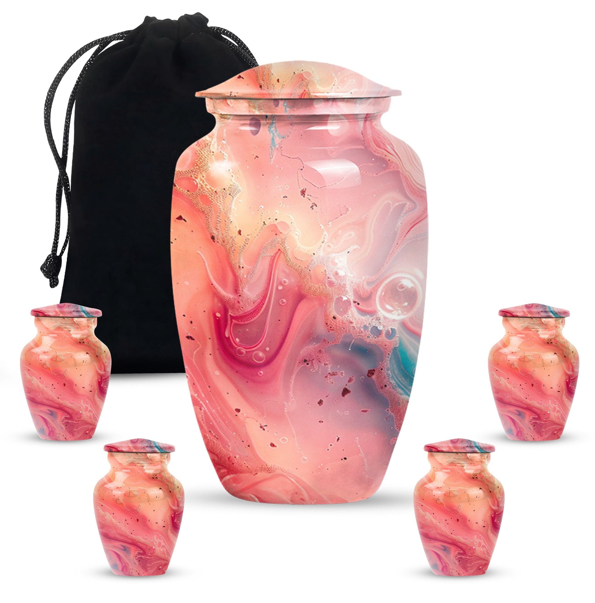 pastel swirl urn for human ashes