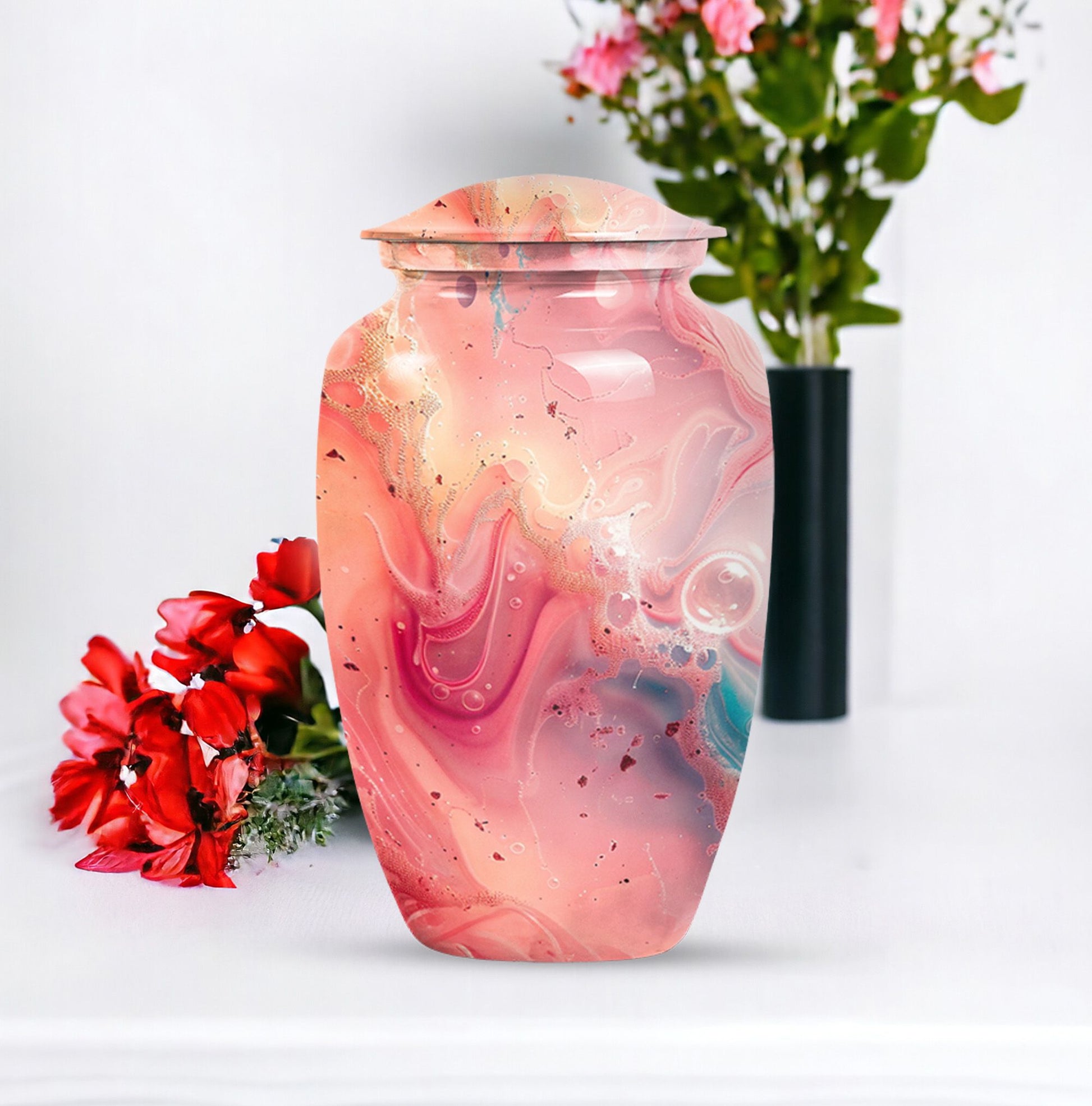 pastel swirl urn for human ashes