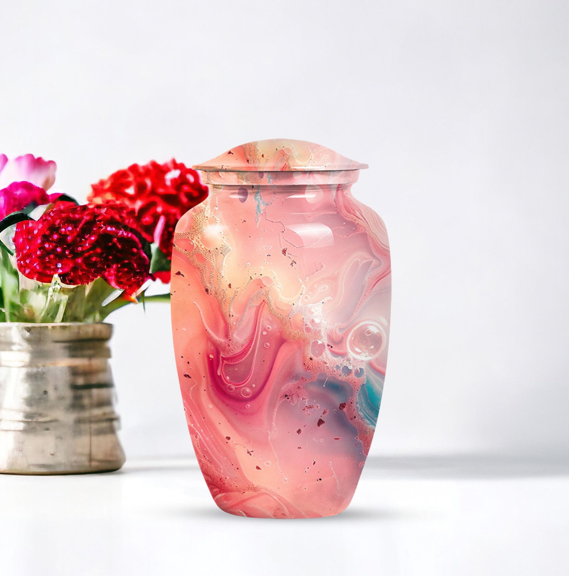 pastel swirl urn for human ashes