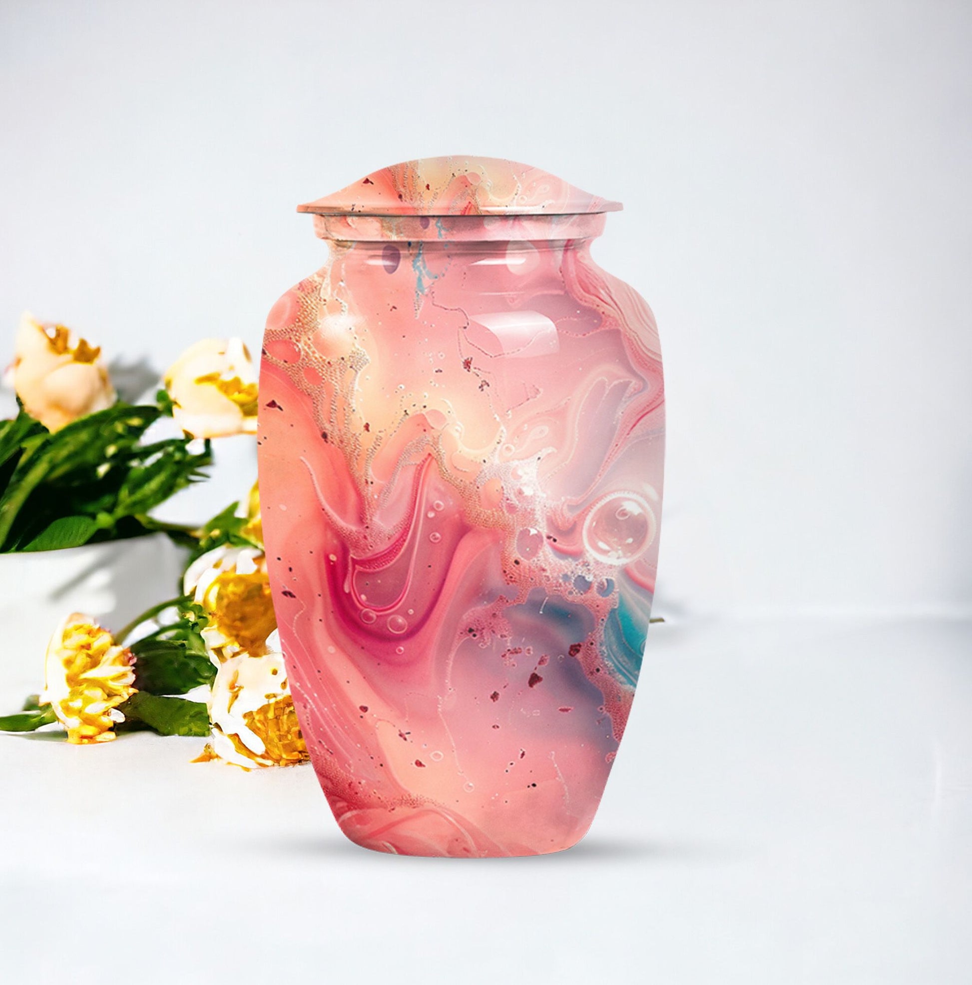 pastel swirl urn for human ashes