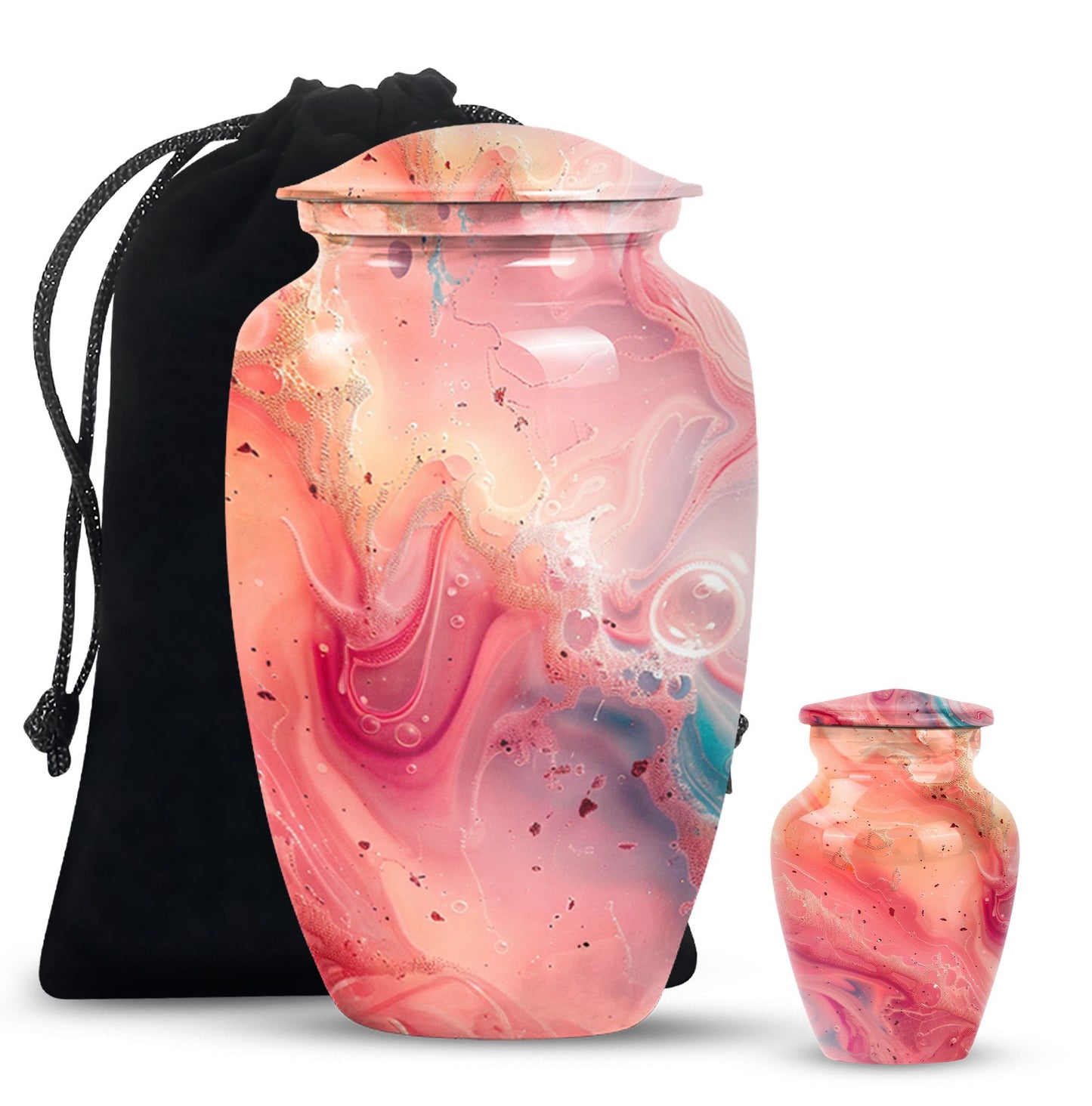 pastel swirl urn for human ashes