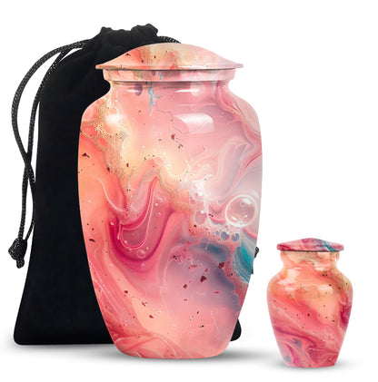 pastel swirl urn for human ashes