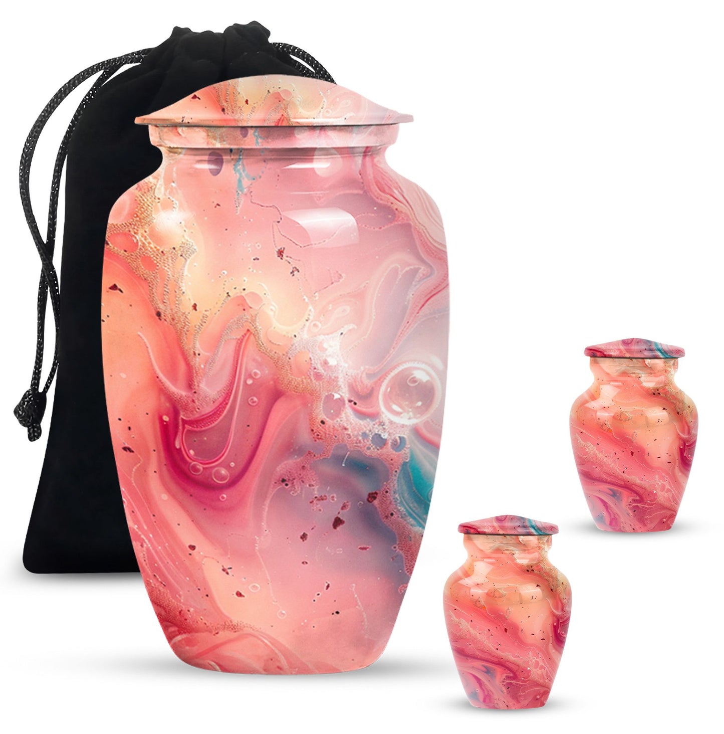pastel swirl urn for human ashes