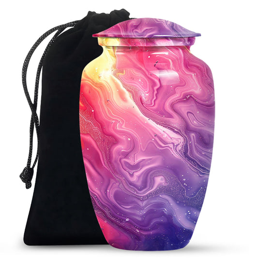Pastel Swirl Classic Urn for human ashes