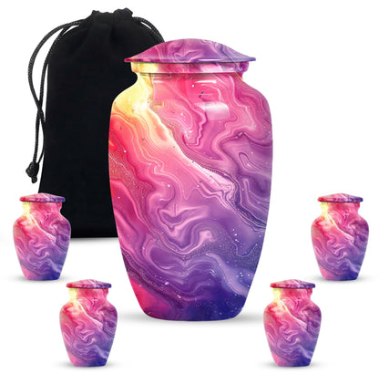 Pastel Swirl Classic Urn for human ashes
