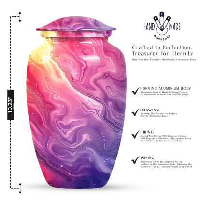 Pastel Swirl Classic Urn for human ashes