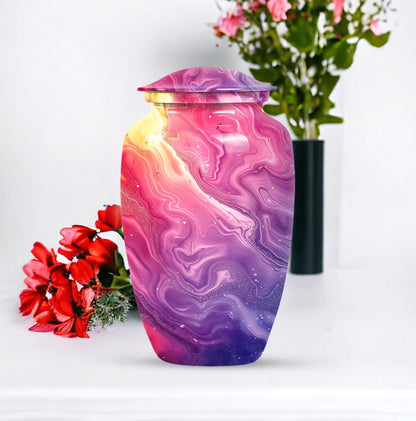 Pastel Swirl Classic Urn for human ashes