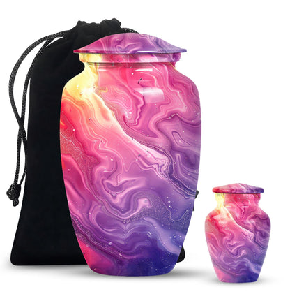 Pastel Swirl Classic Urn for human ashes