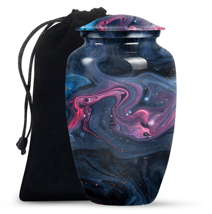 Pastel Swirl Urn, for human ashes
