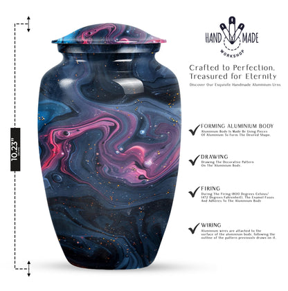 Pastel Swirl Urn, for human ashes