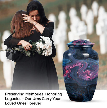 Pastel Swirl Urn, for human ashes