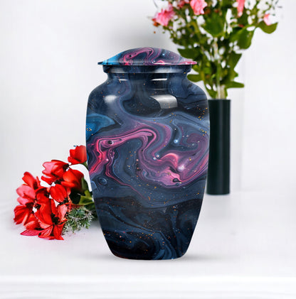 Pastel Swirl Urn, for human ashes