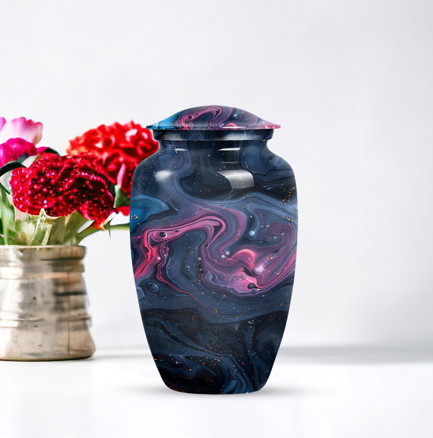 Pastel Swirl Urn, for human ashes