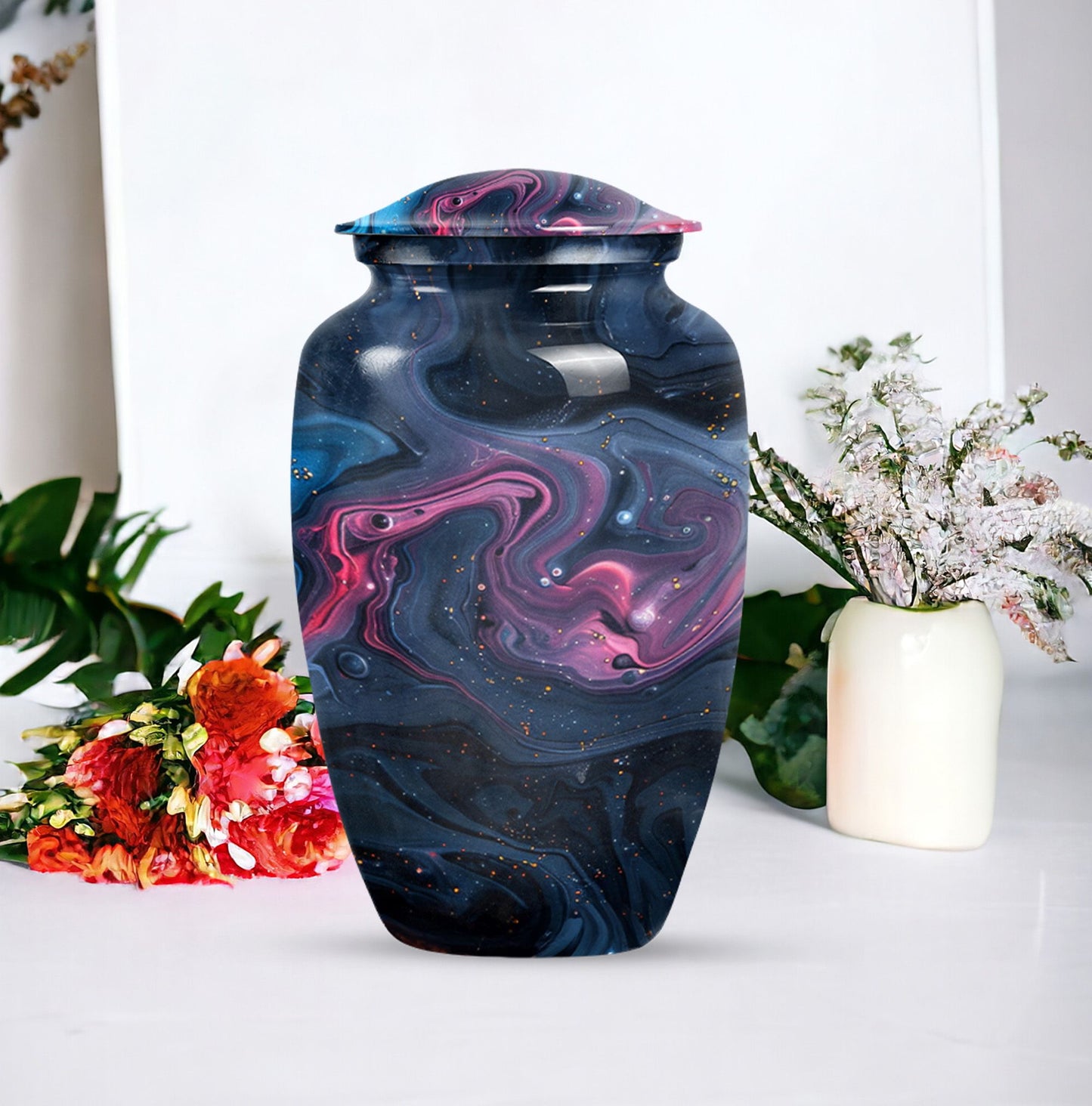 Pastel Swirl Urn, for human ashes