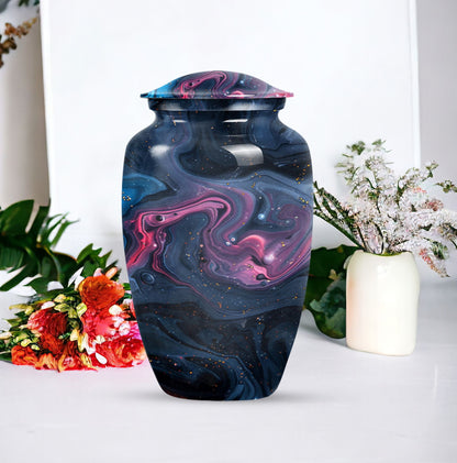 Pastel Swirl Urn, for human ashes