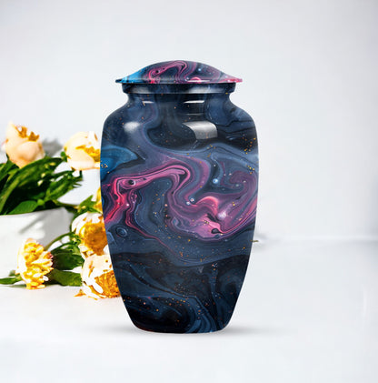 Pastel Swirl Urn, for human ashes