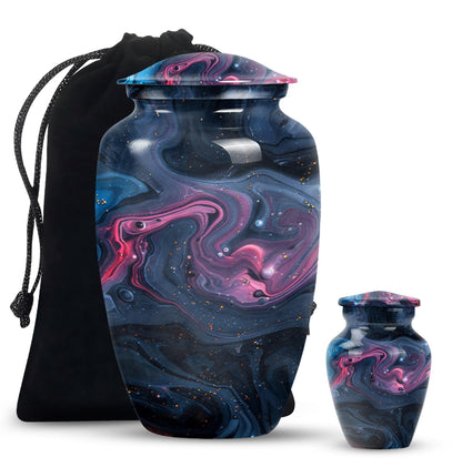 Pastel Swirl Urn, for human ashes