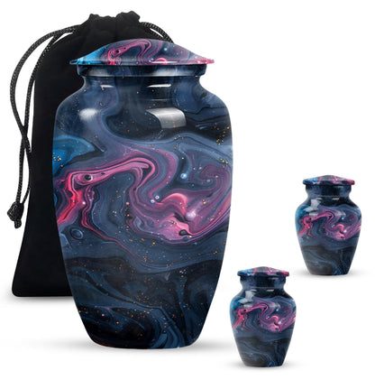 Pastel Swirl Urn, for human ashes