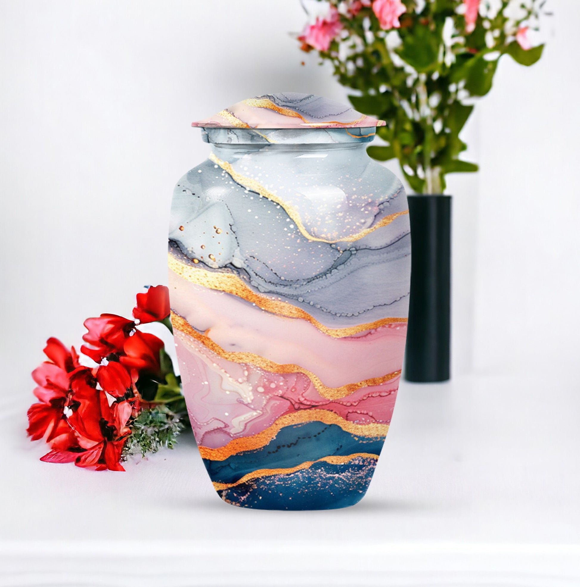 Abstract Urn for adult ashes.