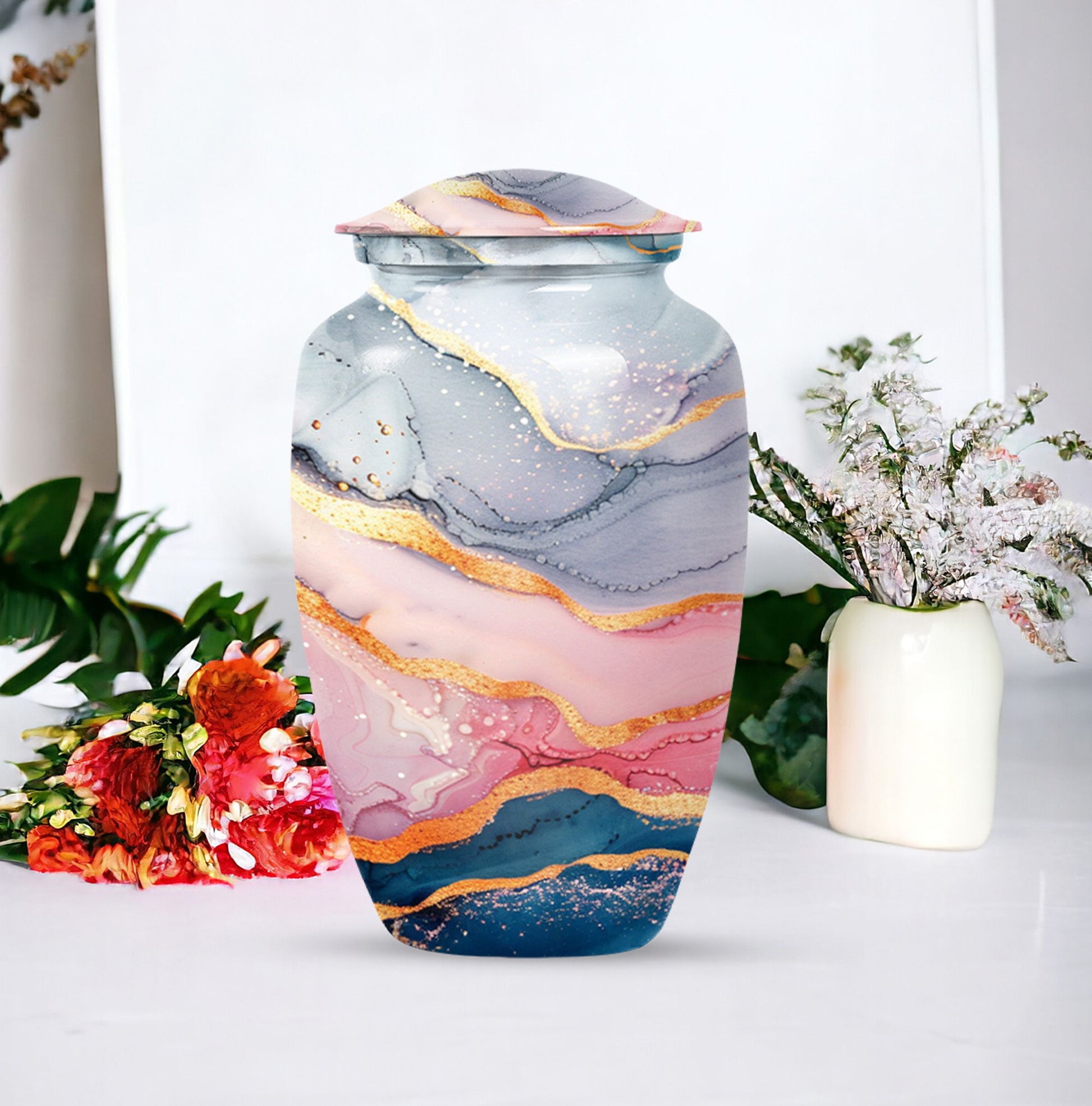 Abstract Urn for adult ashes.